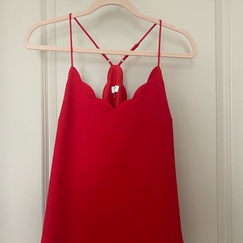 J Crew | Scalloped hem tank